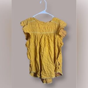 World Market Mustard Textured Top